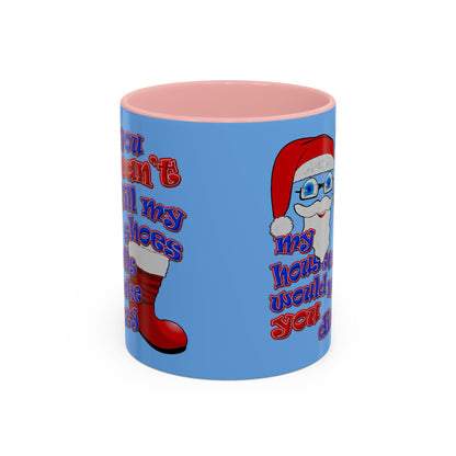 santa's shoes - Accent Mug (light blue)