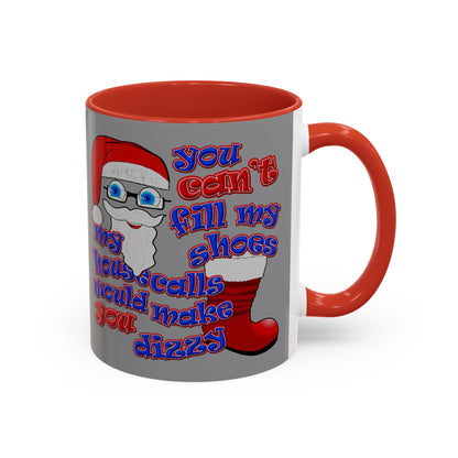 santa's shoes - Accent Mug (grey)