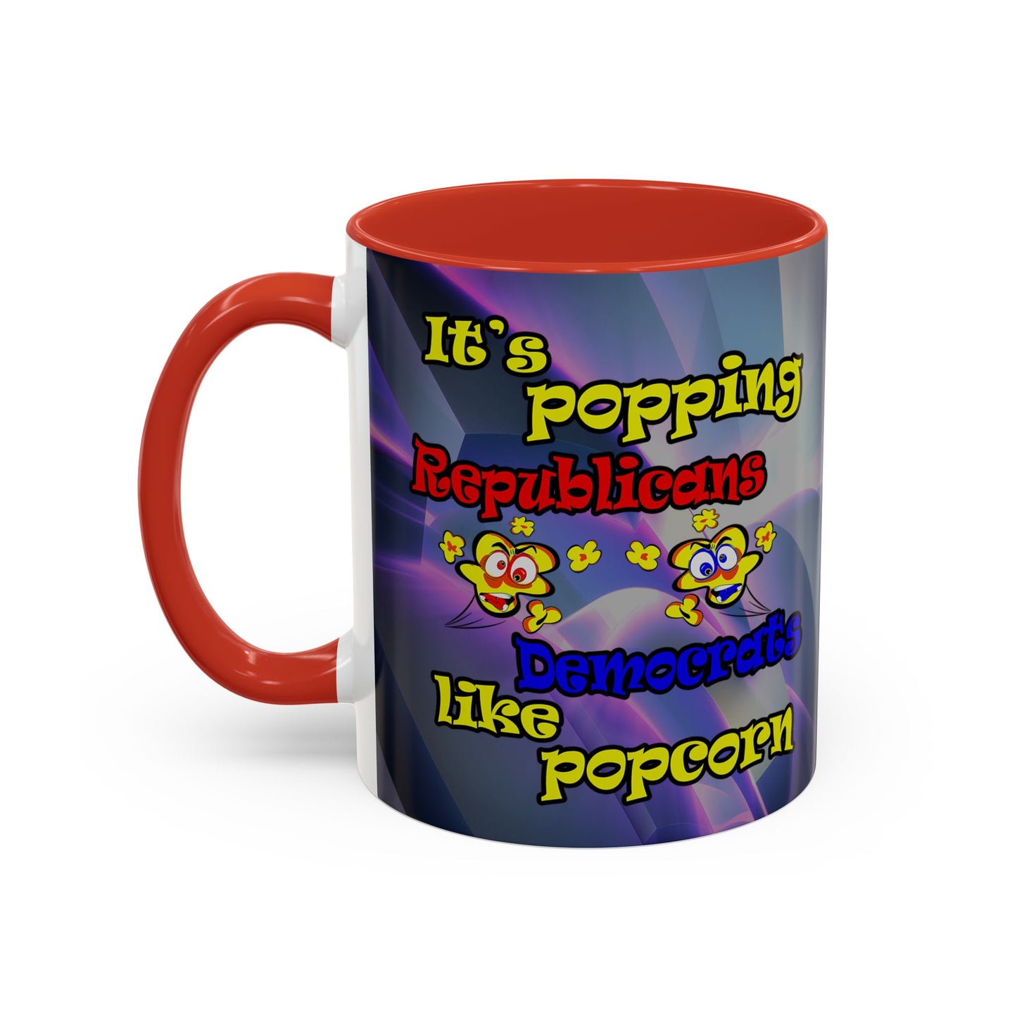 popping like popcorn - Accent Mug (grey-pink wave)