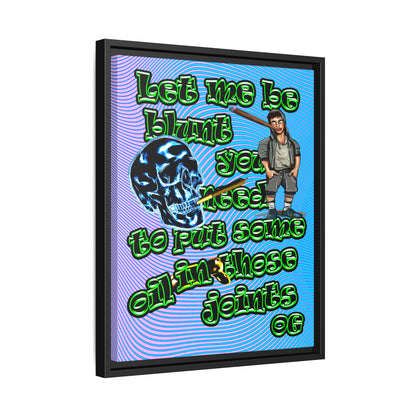 og - framed canvas art (light blue-purple wave)