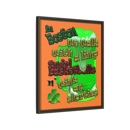 celtics logo - framed canvas art (crusta)