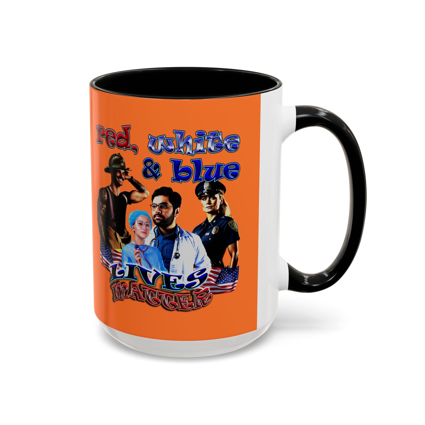 rw&b lives matter - Accent Mug (crusta)