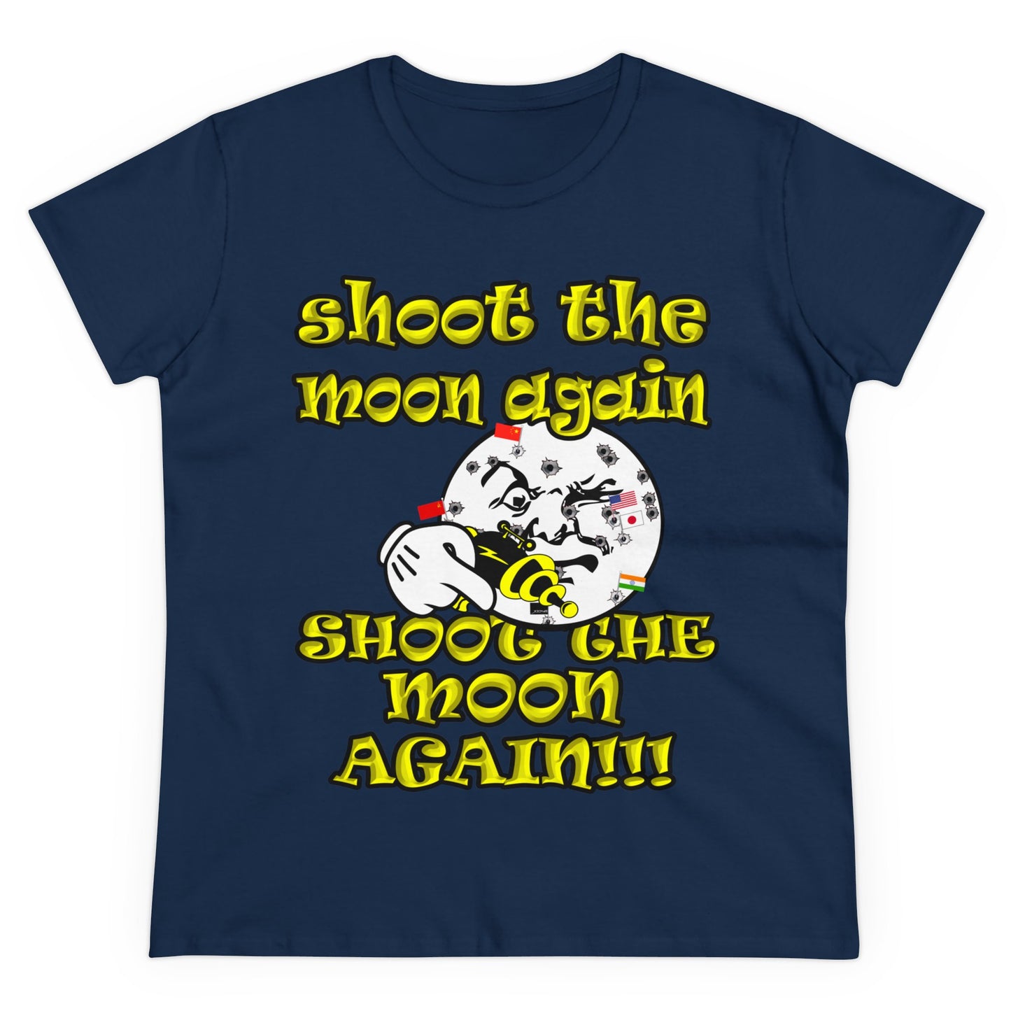shoot the moon again - Women's Midweight Cotton Tee