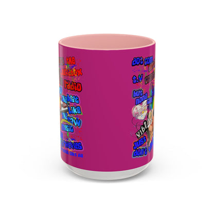 drop the beat - Accent Mug (pink)