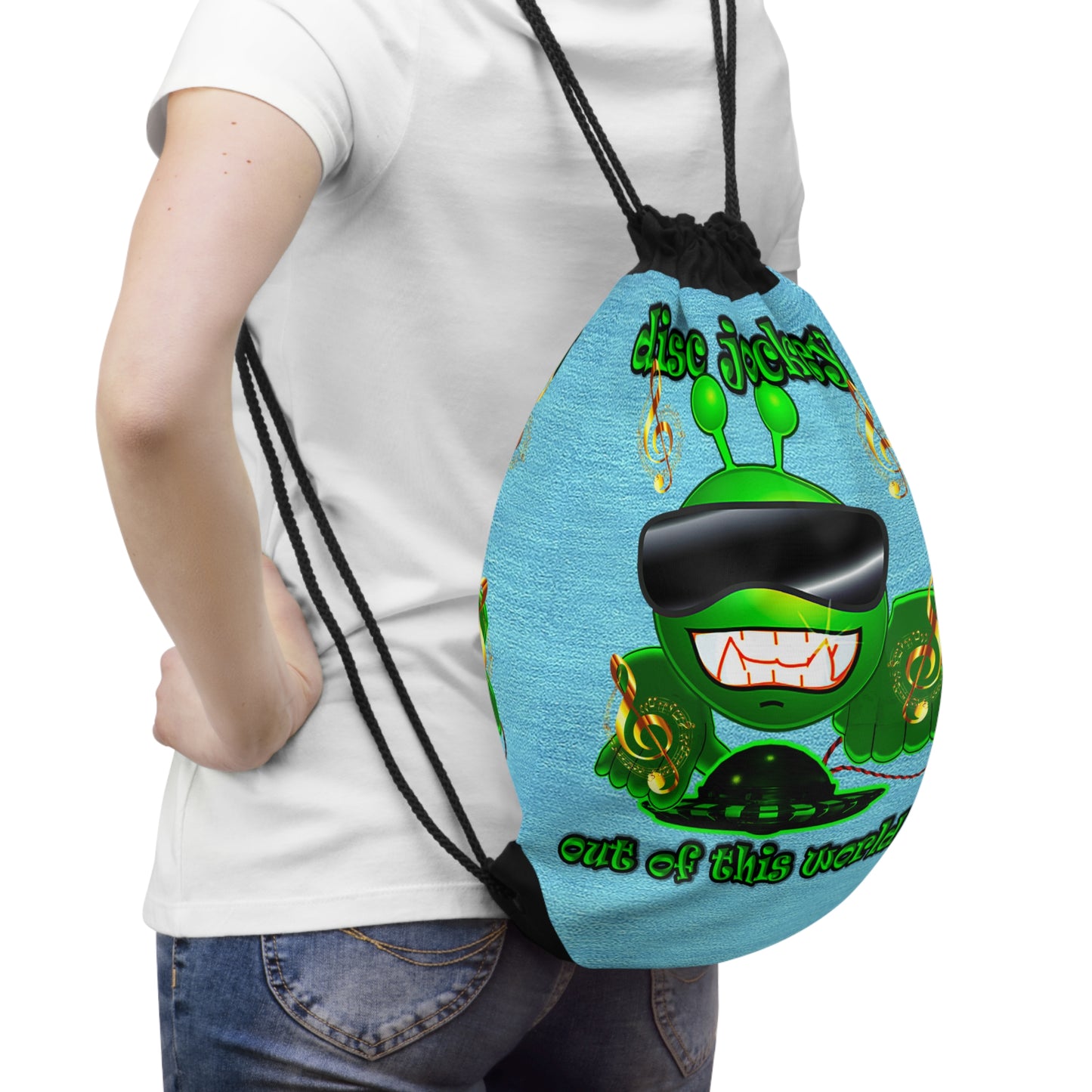 disc jockey - Drawstring Bag (faded blue)
