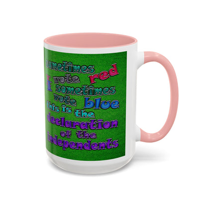 declaration of the independents - Accent Mug (green turf)