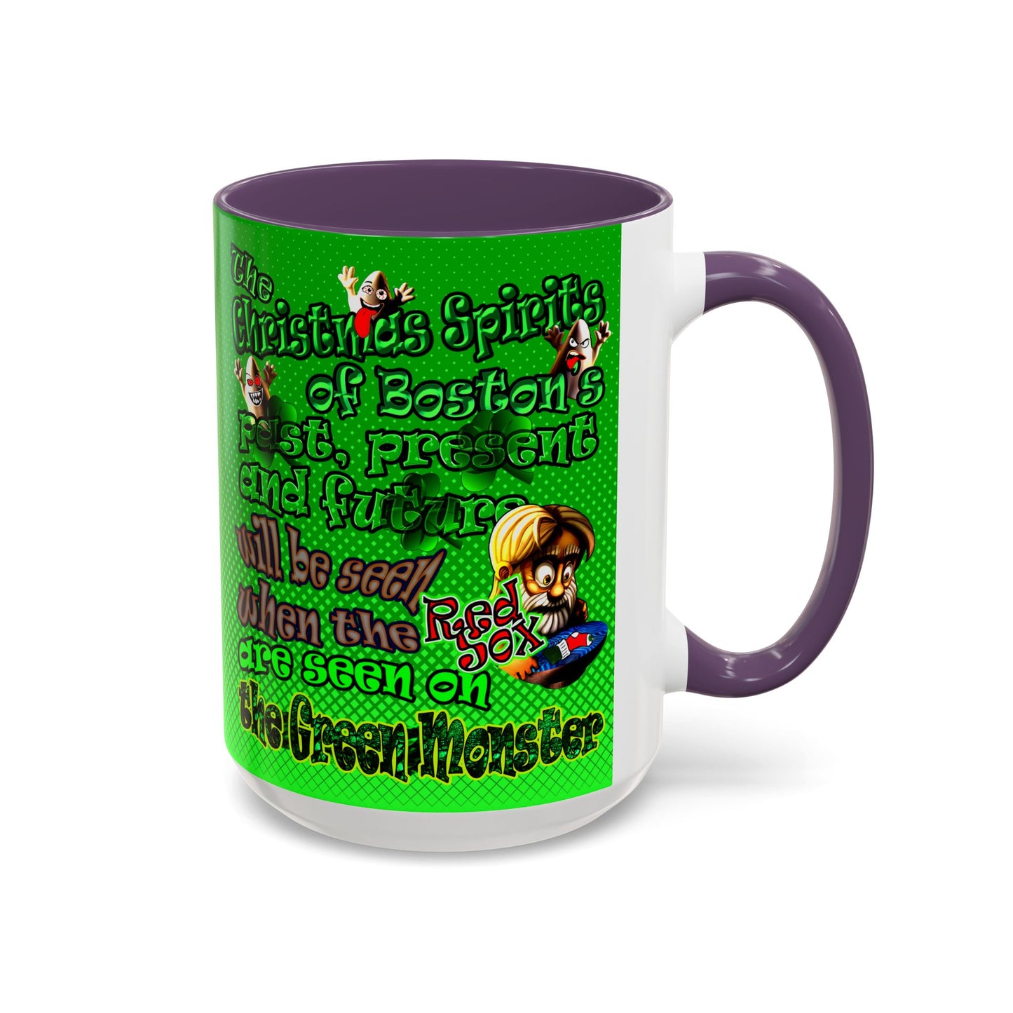 christmas spirits of boston - Accent Mug (logo green)