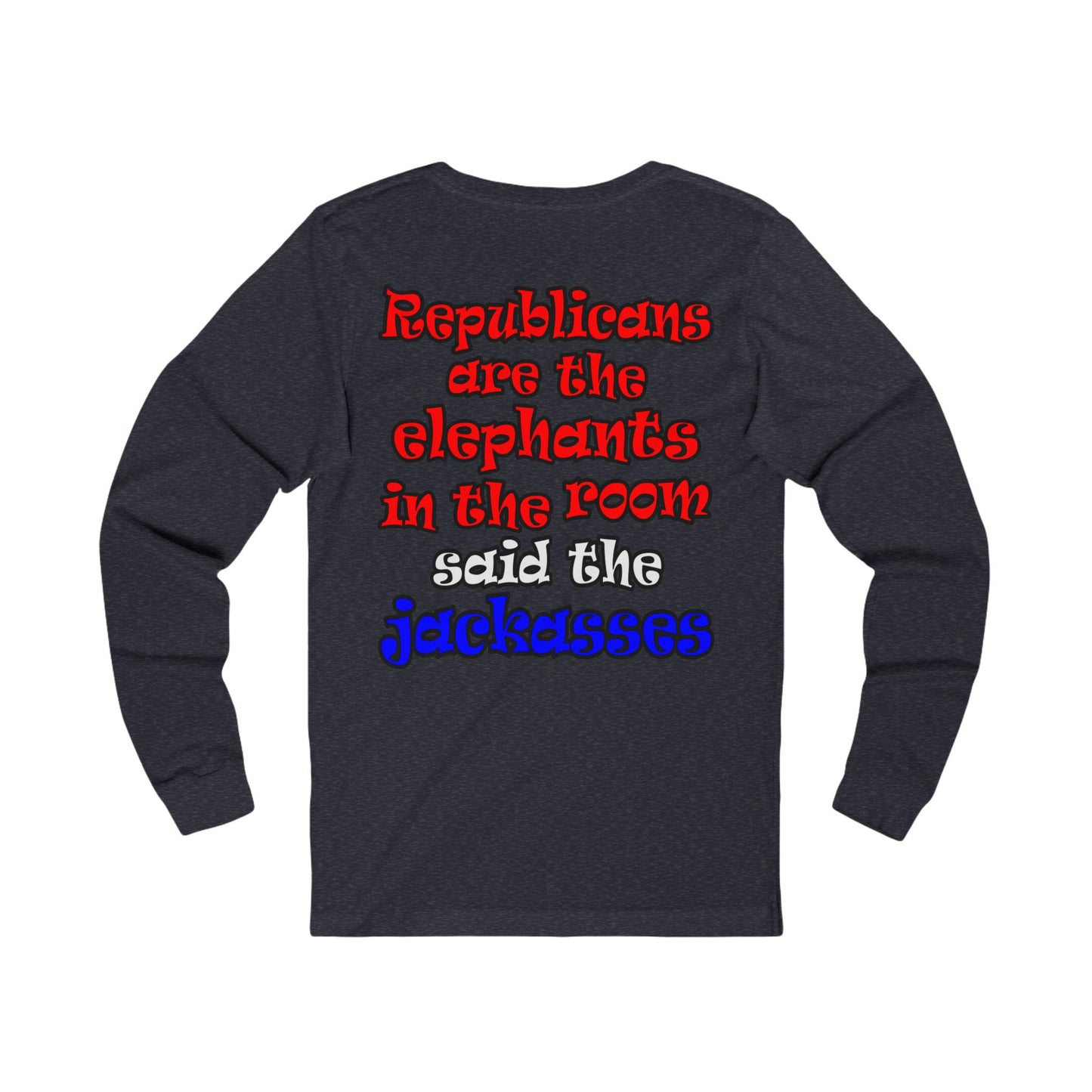 donkeys and elephants - Unisex Jersey Long Sleeve Tee