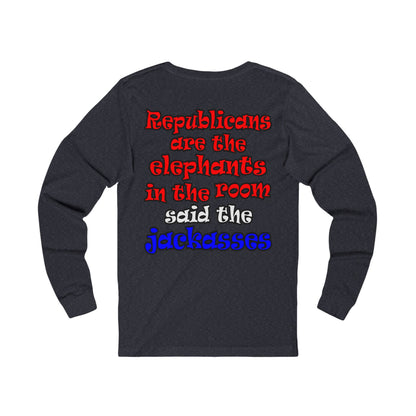 donkeys and elephants - Unisex Jersey Long Sleeve Tee