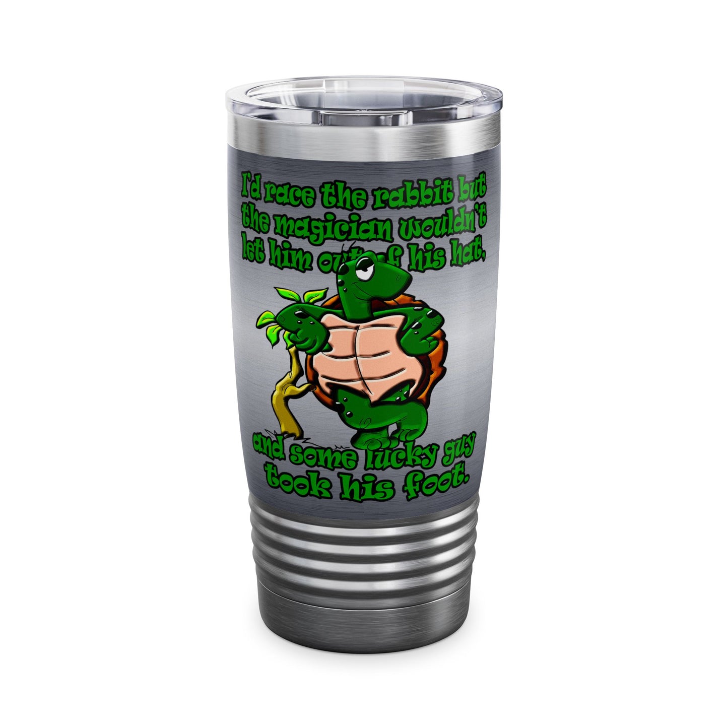 turtle race - Ringneck Tumbler, 20oz (brushed nickel)