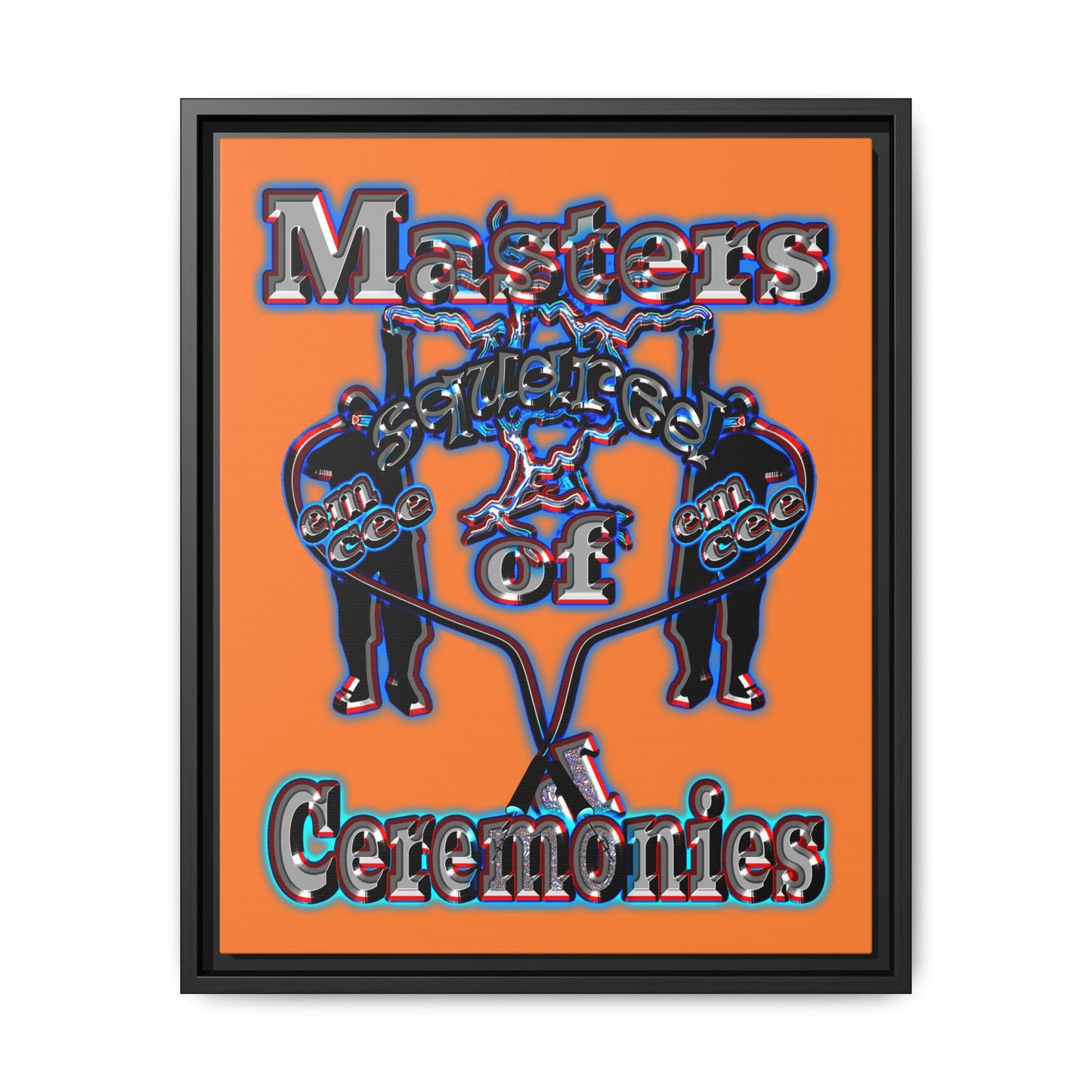 em cee squared - framed canvas art (crusta)