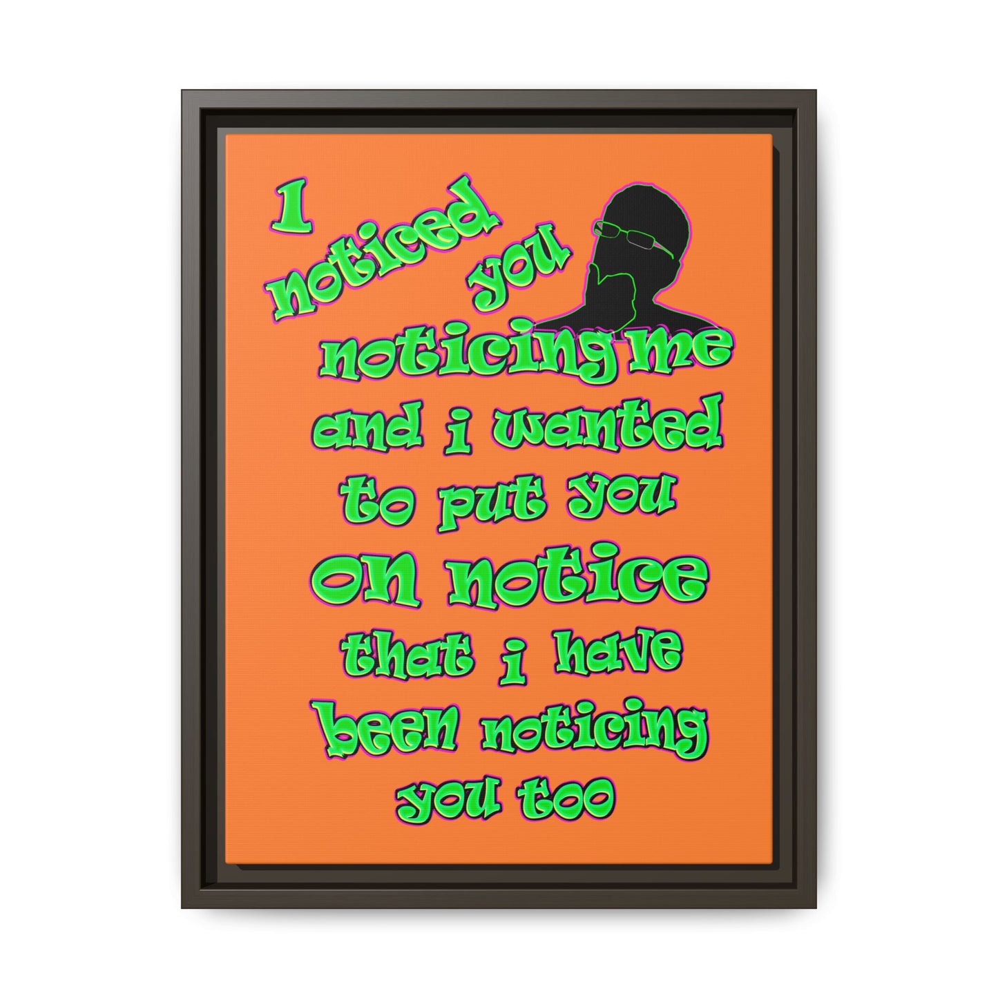noticed you noticing - framed canvas art (crusta)