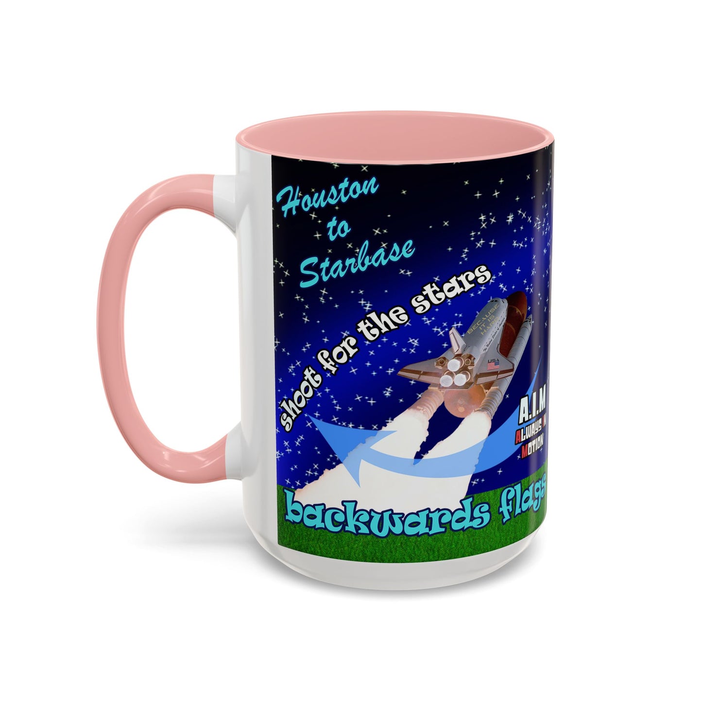 shoot for the stars - Accent Mug ('snoops' background)