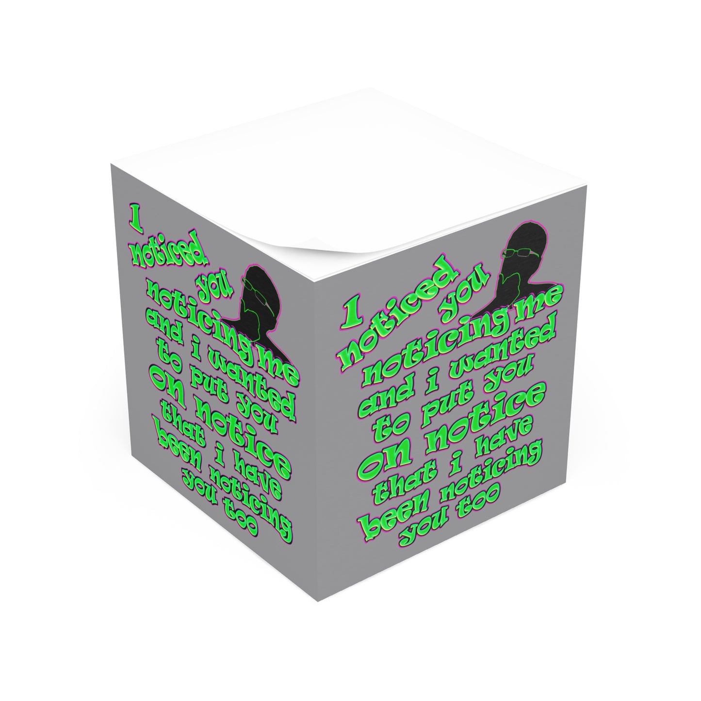 noticed you noticing - note cube (grey)