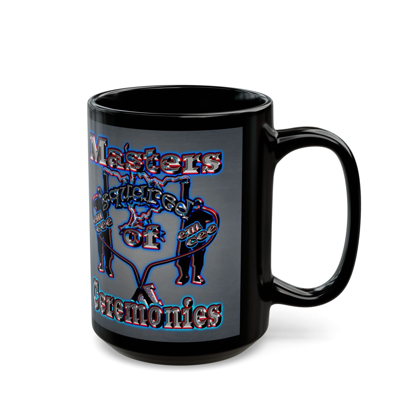em cee squared - Black Mug (grey-light grey)