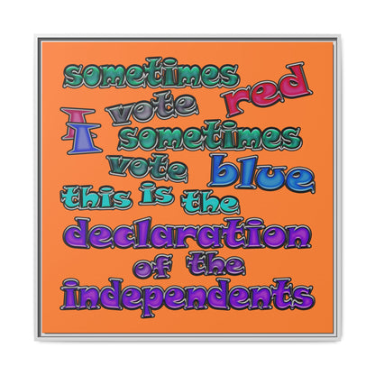 declaration of the independents - framed canvas art (crusta)