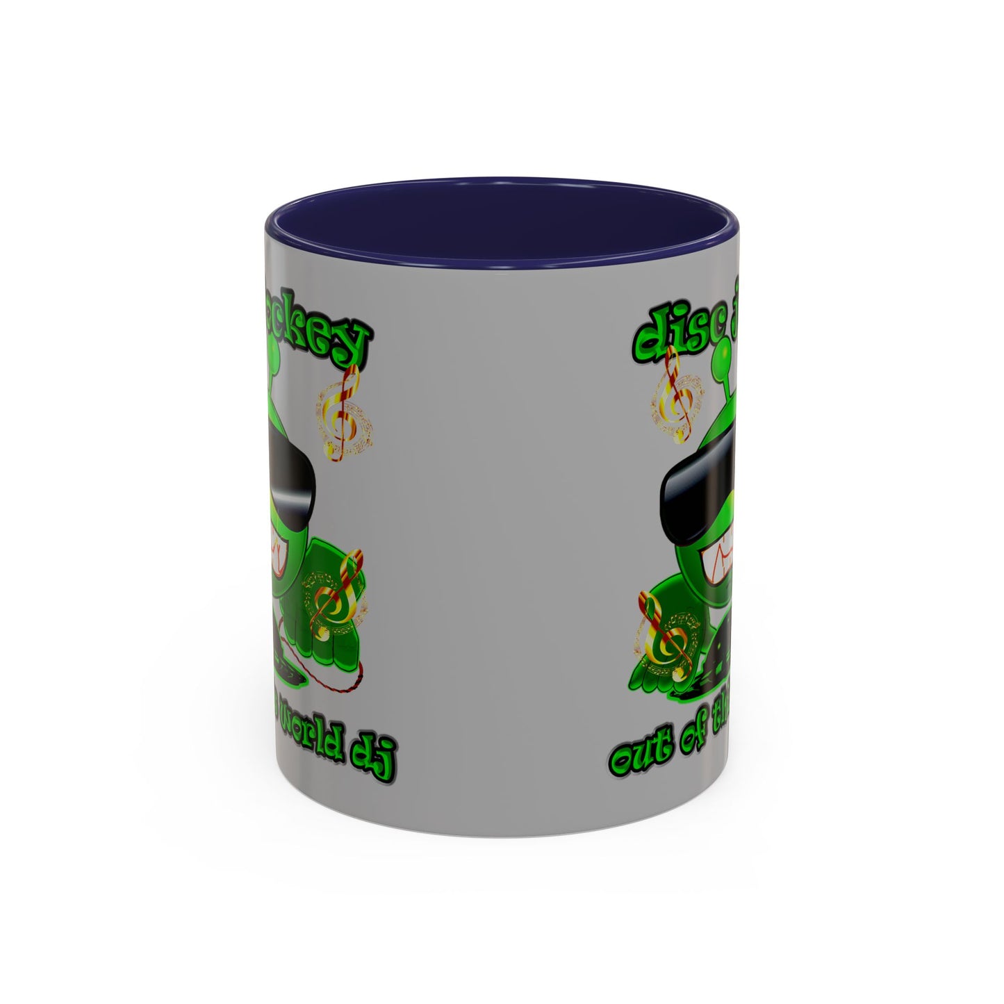disc jockey - Accent Mug (light grey)