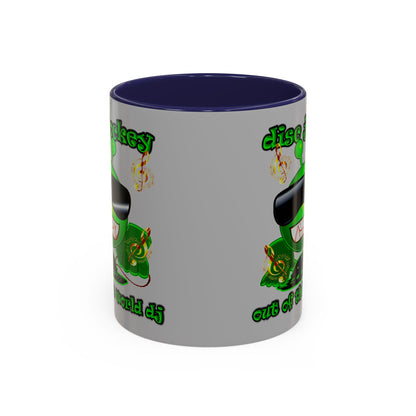 disc jockey - Accent Mug (light grey)
