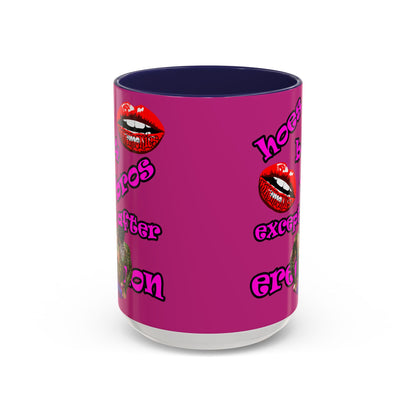 hoes b4 bros - Accent Mug (pink)