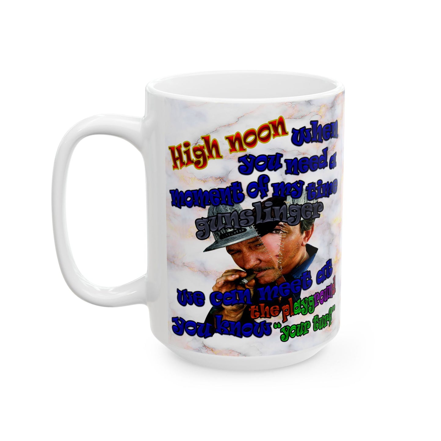 high noon - White Mug (white marble)