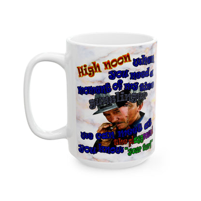 high noon - White Mug (white marble)