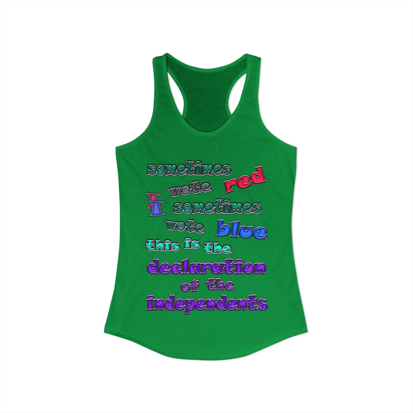 declaration of the independents - Women's Ideal Racerback Tank