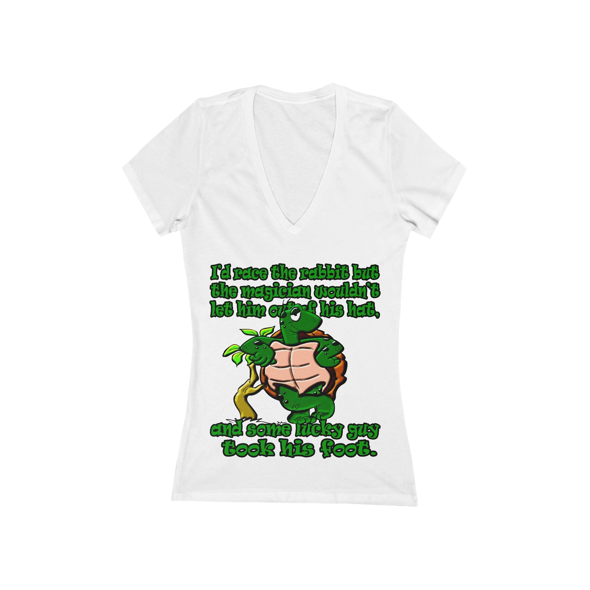 turtle race - Women's Jersey Short Sleeve Deep V-Neck Tee