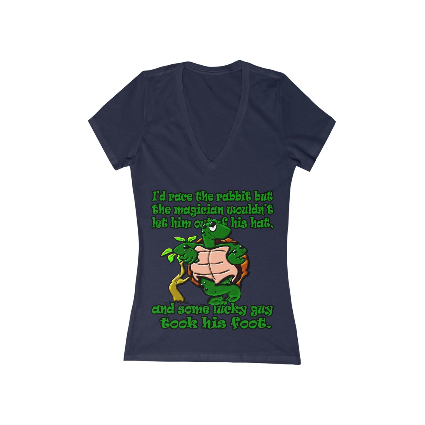turtle race - Women's Jersey Short Sleeve Deep V-Neck Tee