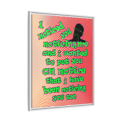 noticed you noticing - framed canvas art (yellow-orange wave)
