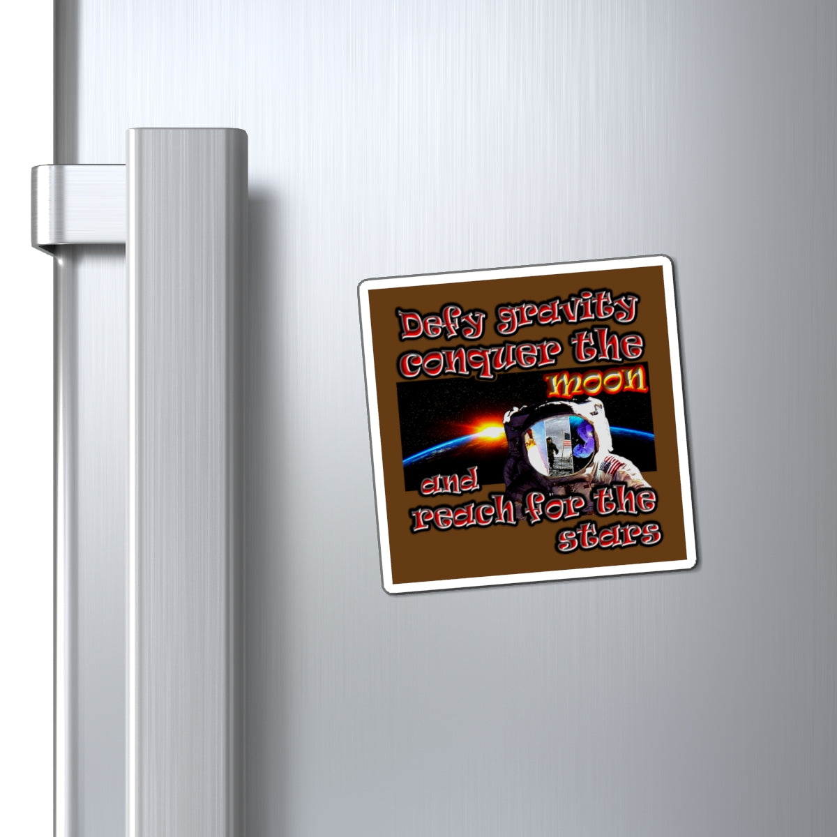defy conquer reach - Magnets - (brown)