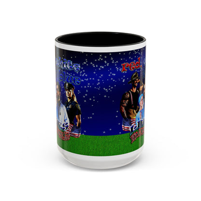 rw&b lives matter - Accent Mug ('snoops' background)