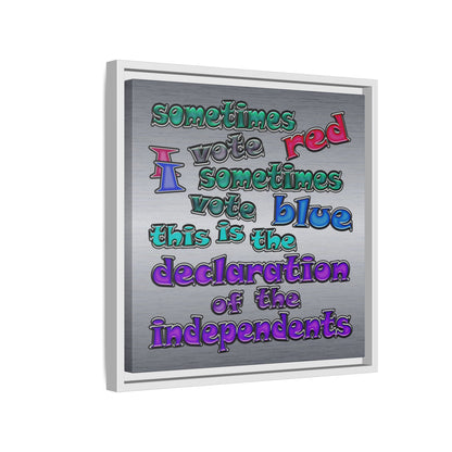 declaration of the independents - framed canvas art (brushed nickel)