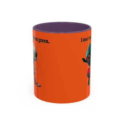 I don't care that your grey - Accent Mug (orange)