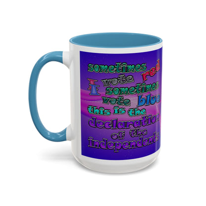 declaration of the independents - Accent Mug (purple-pink wave)