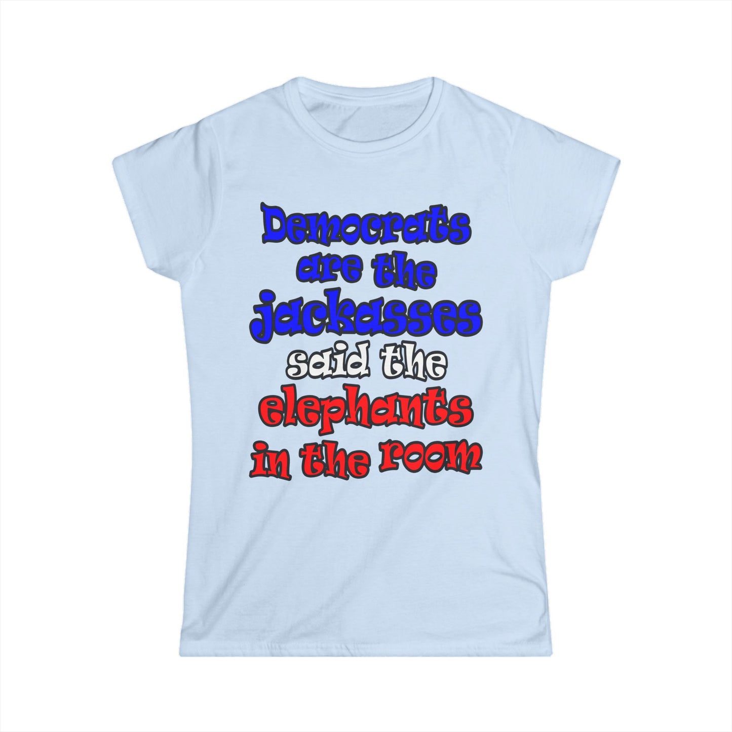 donkeys and elephants - Women's Softstyle Tee