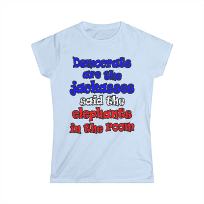 donkeys and elephants - Women's Softstyle Tee