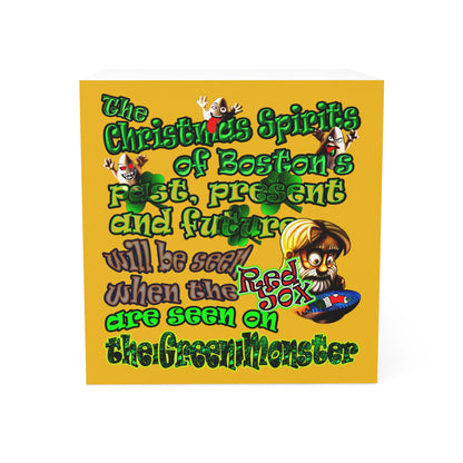 christmas spirits of boston - note cube (yellow)
