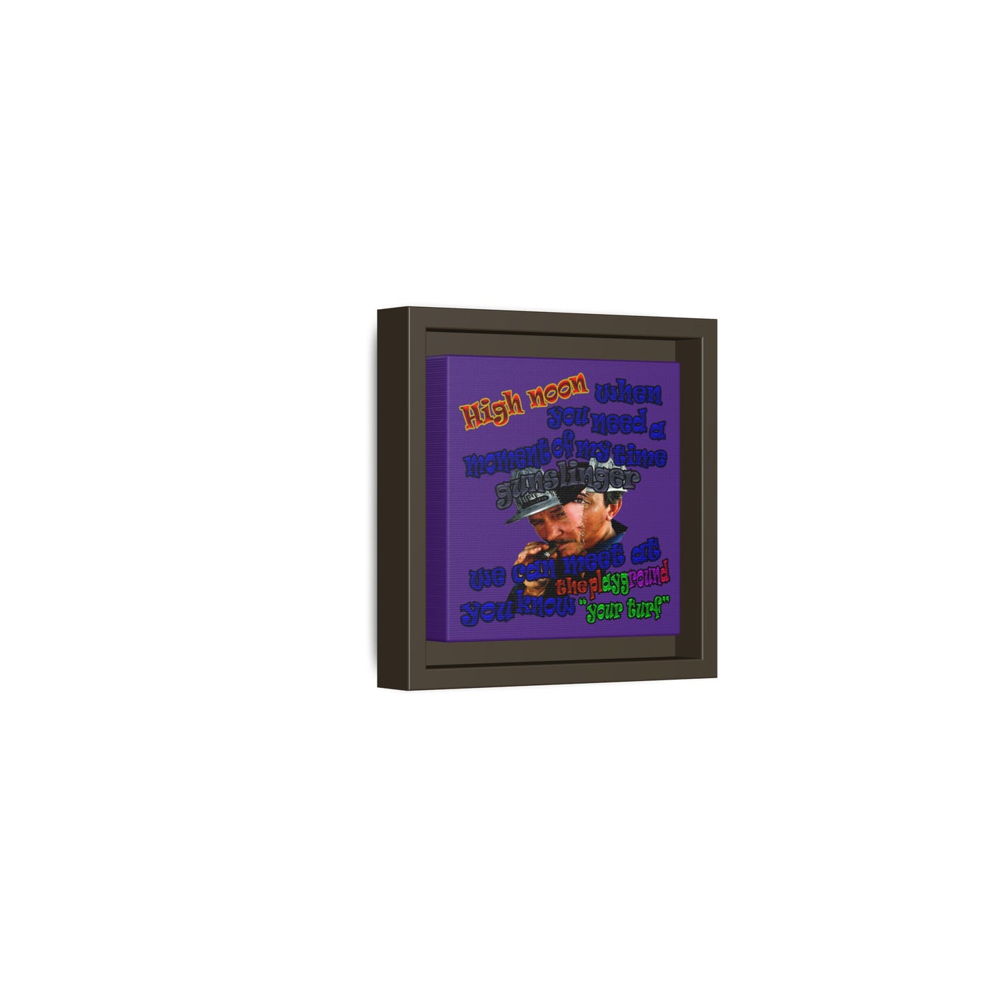 high noon - framed canvas art (purple)