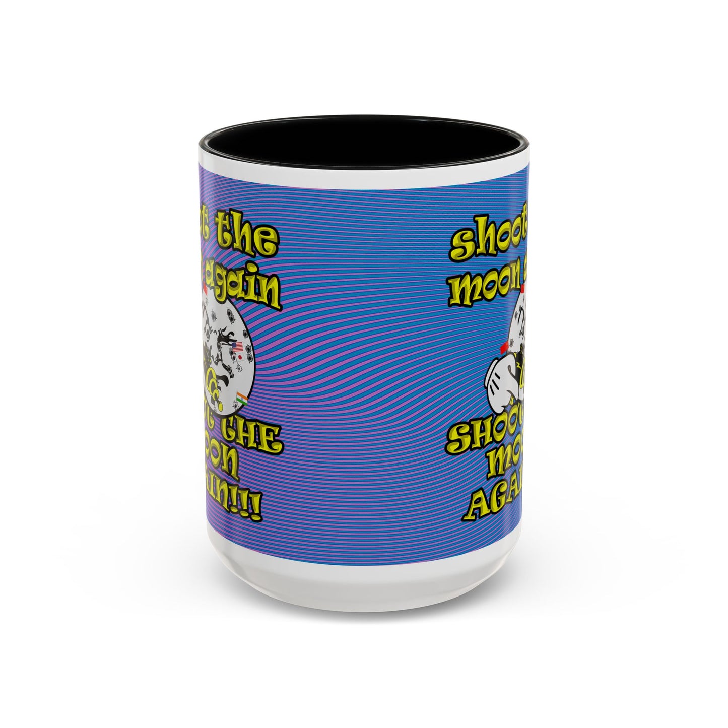 shoot the moon again - Accent Mug (light blue-purple wave)