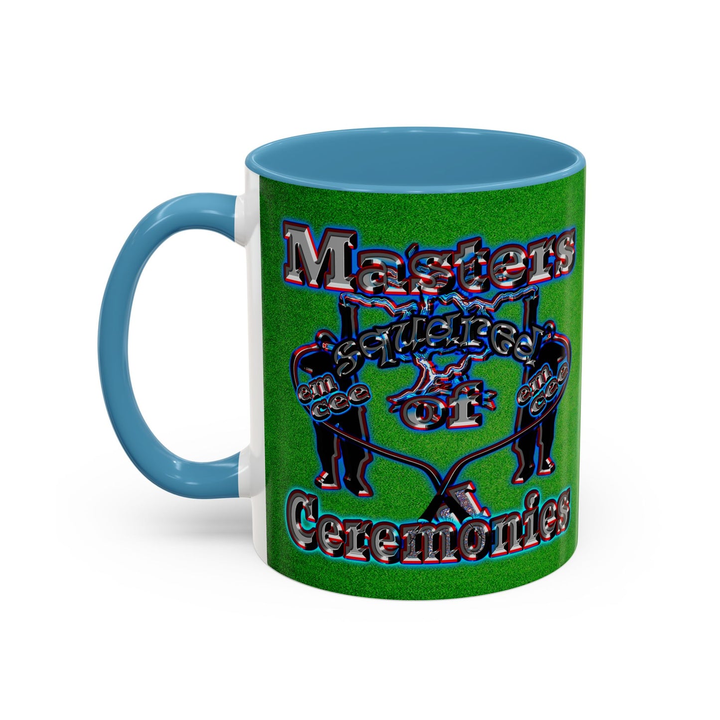 em cee squared - Accent Mug (green turf)