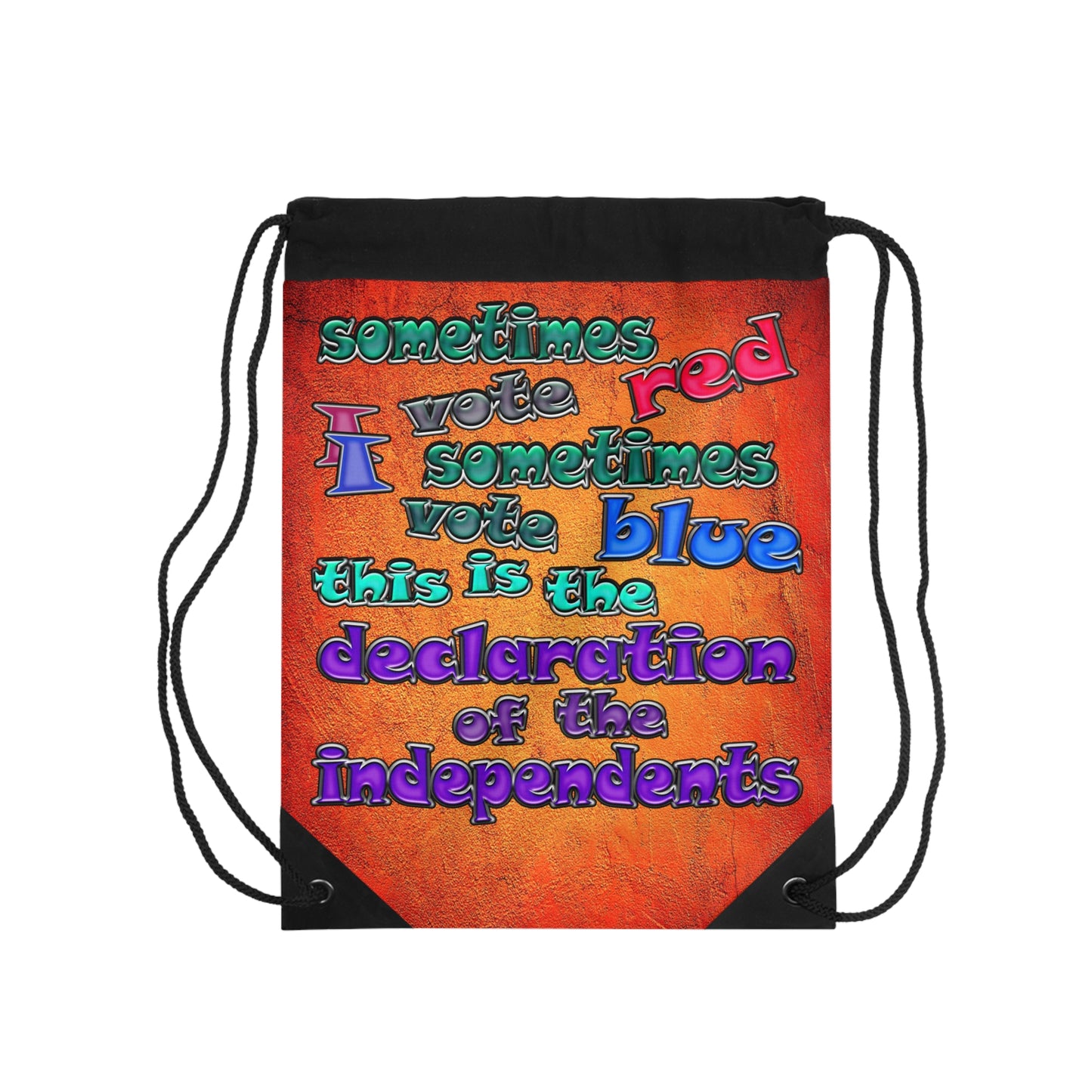 declaration of the independents - Drawstring Bag (burnt orange)