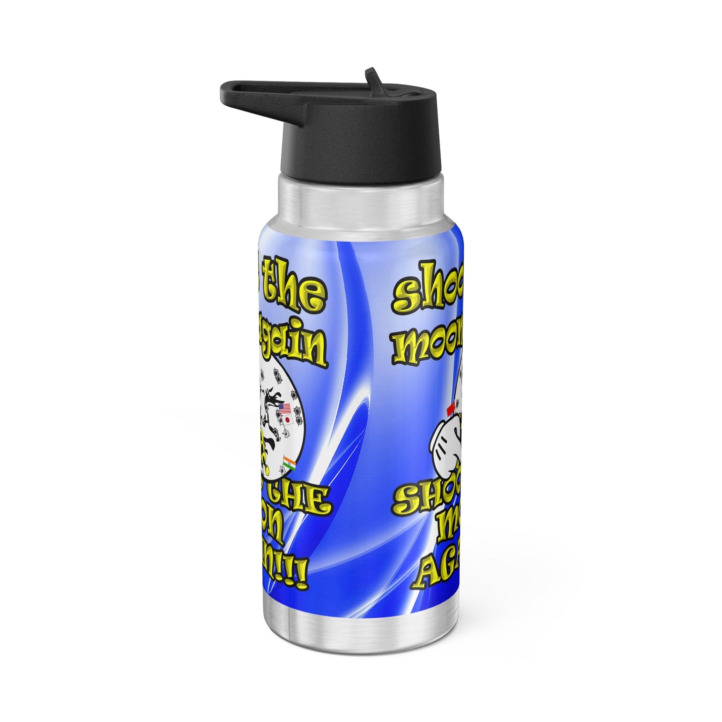 shoot the moon again - Gator Tumbler, 32oz  (blue-white wave)
