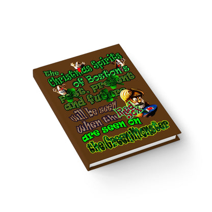 christmas spirits of boston - journal-lined (brown)
