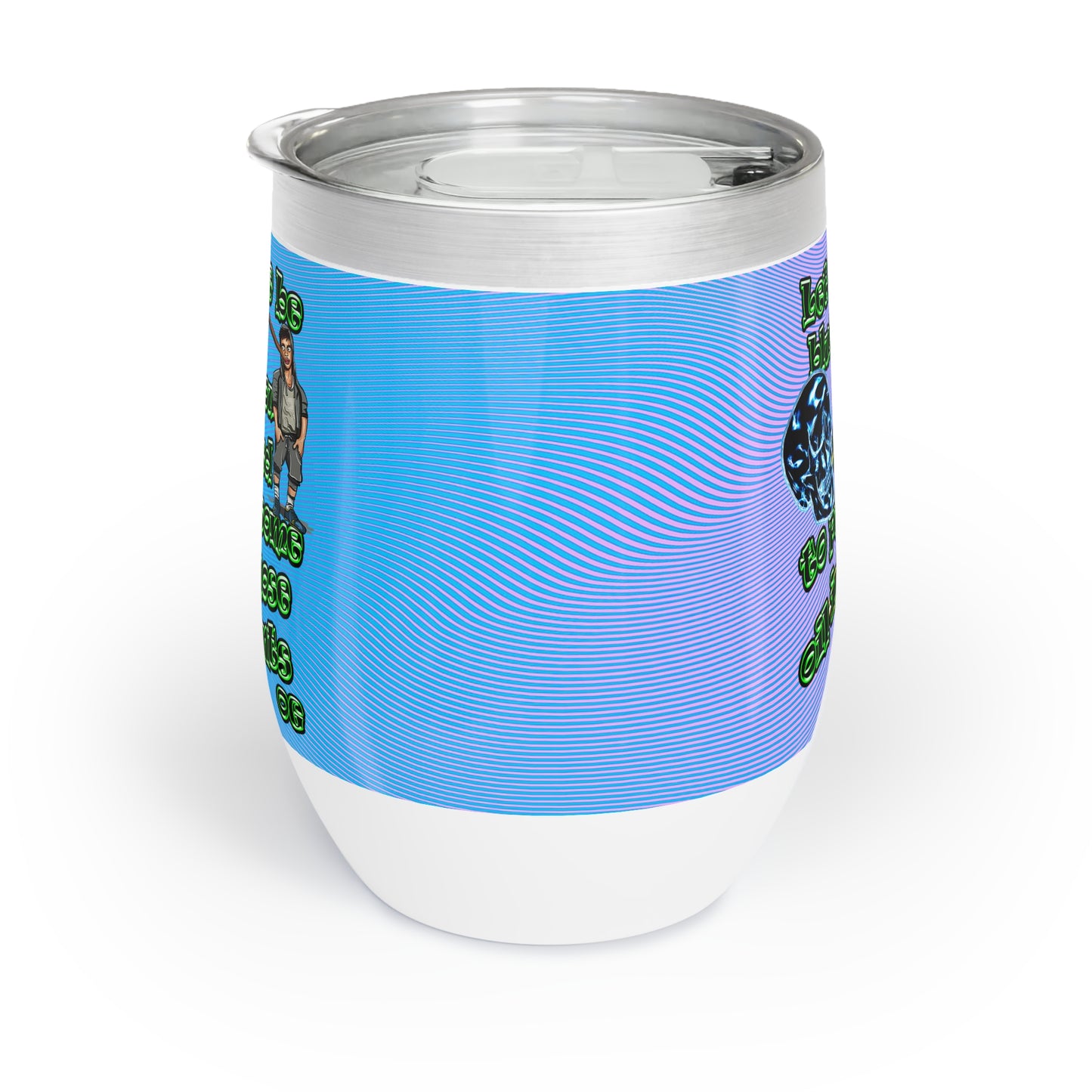 og - Chill Wine Tumbler (light blue-purple wave)