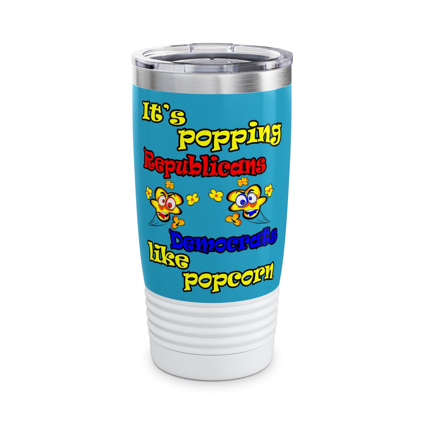 popping like popcorn - Ringneck Tumbler, 20oz (turquoise)