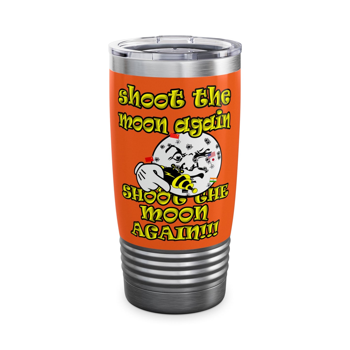 shoot the moon again - Ringneck Tumbler, 20oz (orange)