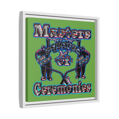 em cee squared - framed canvas art (green)