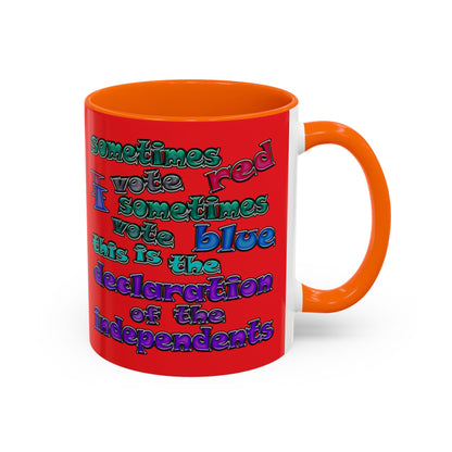 declaration of the independents - Accent Mug (red)