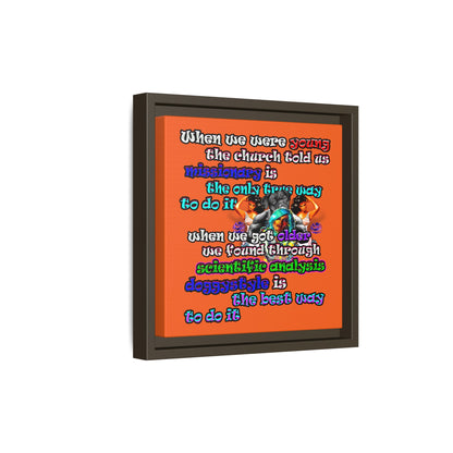 doggystyle - framed canvas art (orange)