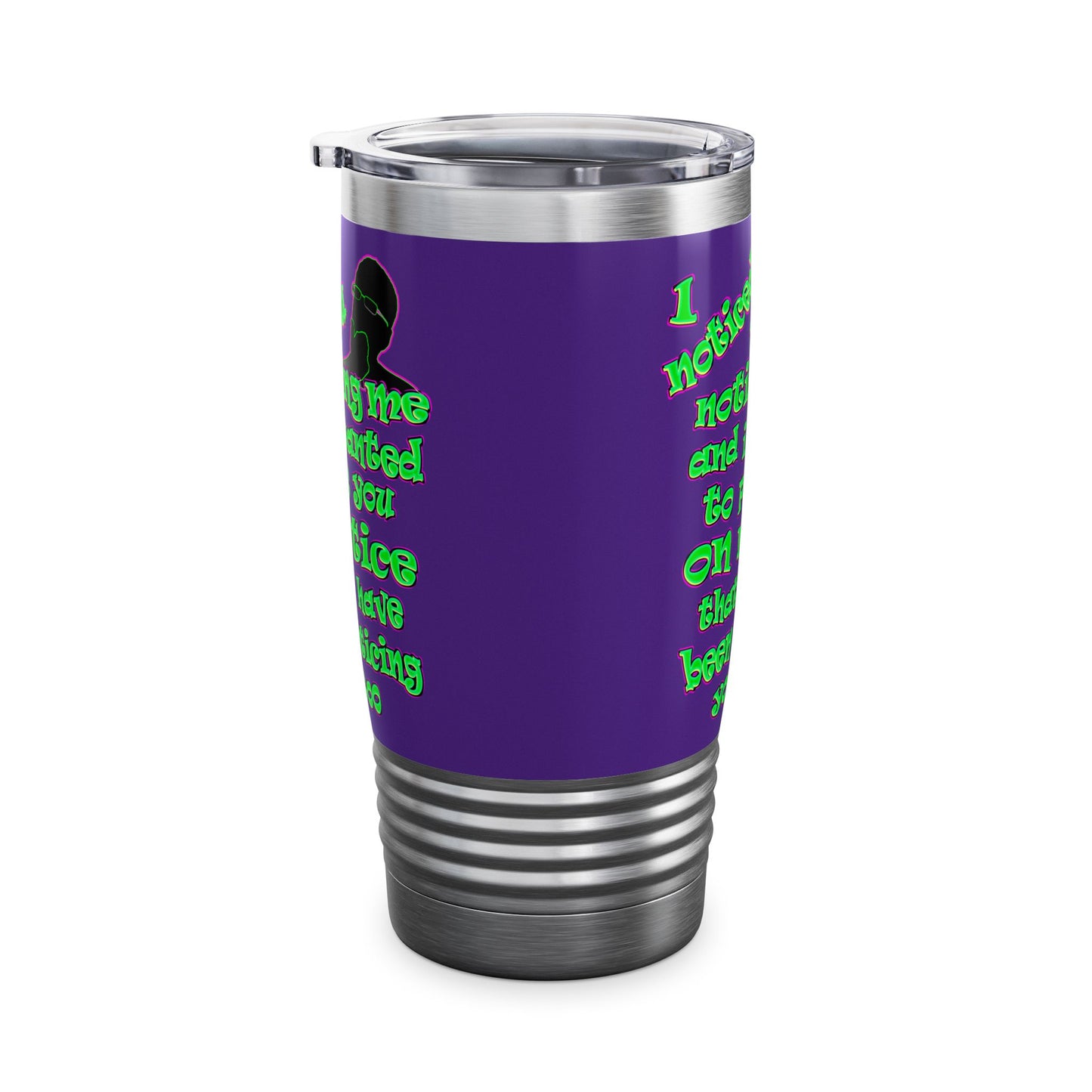 noticed you noticing - Ringneck Tumbler, 20oz (purple)